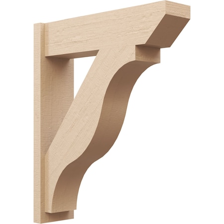 Ekena Millwork 8-in W x 30-in D x 36-in H Funston Slat Rough Cedar Woodgrain TimberThane Outlooker, Primed Tan OUTUR080X30X36FST24RCPR